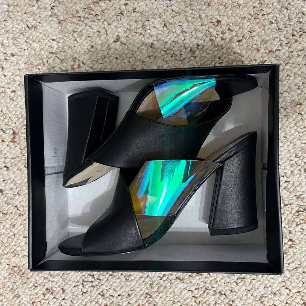 Black and Iridescent Leith Heels